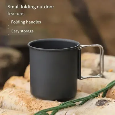 Hot 300ML Camping Mug Aluminium Alloy Folding Cup Hike Mug Ultra-Light Camping Travel Water Cup Outdoor Camping Cookware taza