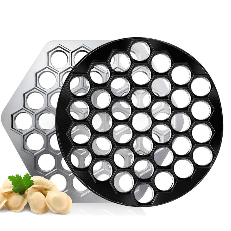 Russische Ravioli-Maker, 37 Löcher, Knödelform, sibirische russische Pelmeni-Fleischform, Knödel-Maker, Maschine, Ravioli-Schneider-Werkzeuge Image