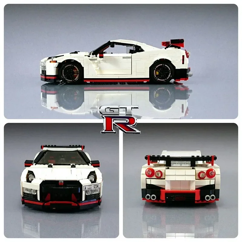 MOC-20518 Weiß Neue GTR R35 Supercar Montage Nähen Baustein Modell 1006 Baustein Teile MOC Kreative Spielzeug Geschenk Image