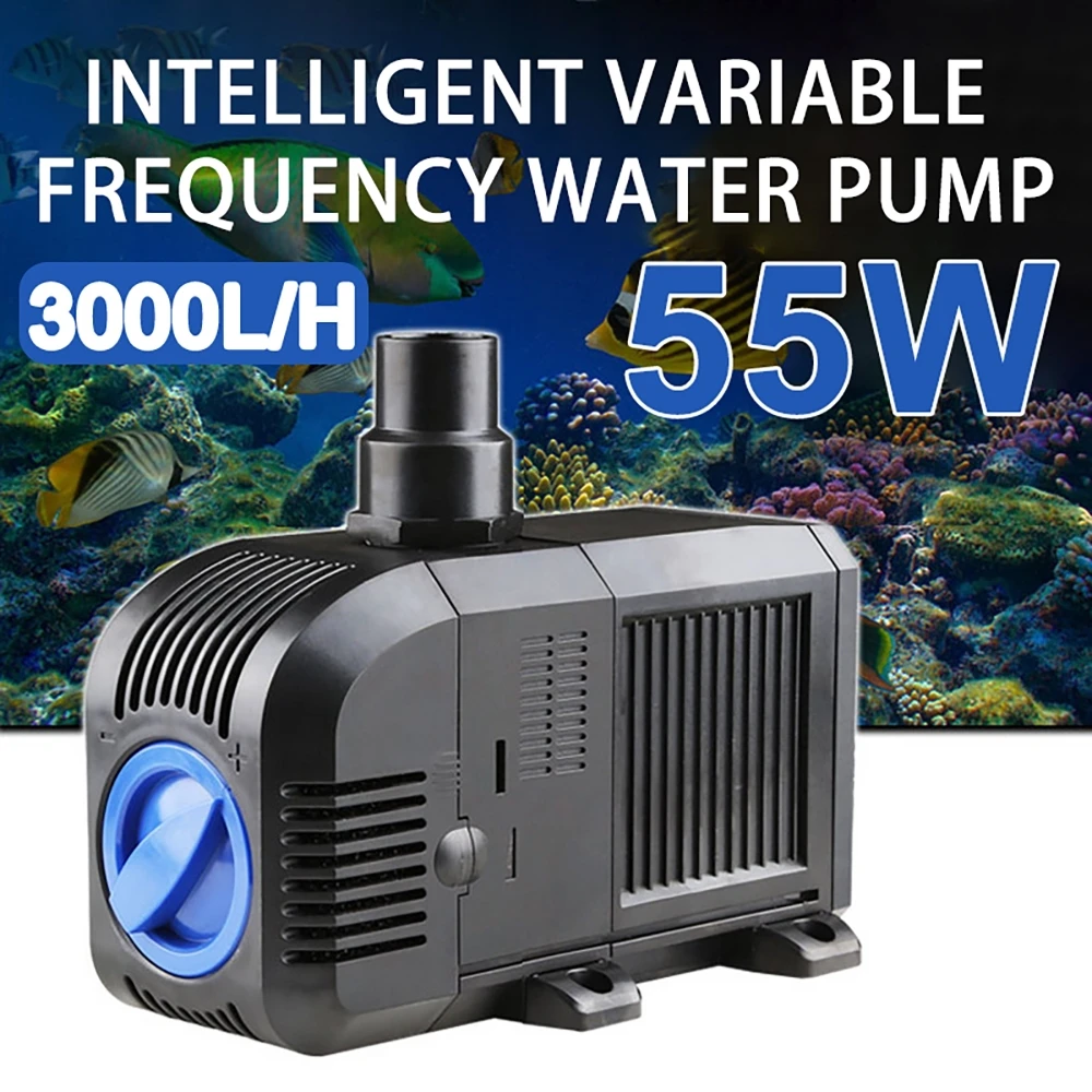 500–3000 l/h extrem leise intelligente Fischteich-Aquarium-Wasserpumpe, 220–240 V, 50 Hz, Aquarium-Brunnen, Wasserbrunnen-Pumpenfilter Image