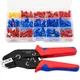 SN-02C Pinza per crimpare cavi Connettori isolati Testa, anello, forcella, disconnessione rapida - Kit assortimento capicorda terminali a crimpare