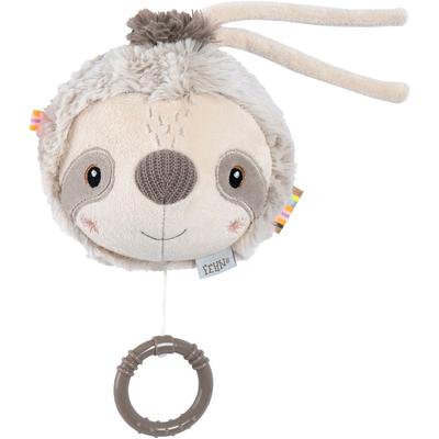 Spieluhr FEHN "Lazy, Crazy & Pink, Faultier", grau (grau, beige), Spieluhren, KinderB:10,8cm H:8cm L:11,7cm, Plüsch, Nicki, Softvelours, B:10,8cm H:8cm L:11,7cm Image