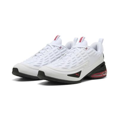 Laufschuh PUMA "Meza Sneakers Erwachsene", Gr. 46, rot (weiß schwarz for all time rot), Obermaterial: Textil, Synthetik; Futter: Textil; Innensohle: Textil; Laufsohle: Gummi, Synthetik, Schuhe Image