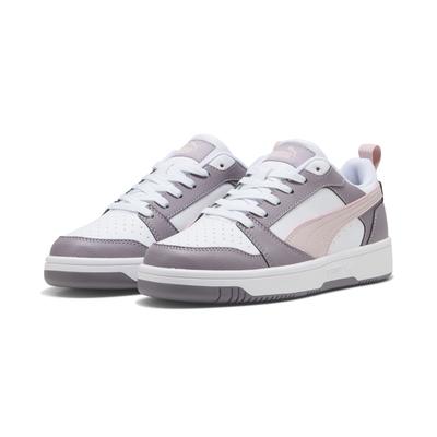 Sneaker PUMA "Rebound V6 Low Sneakers Erwachsene", Gr. 40, weiß mauve mist plum jam pink lila, Obermaterial: Textil, Synthetik; Futter: Textil; Innensohle: Textil; Laufsohle: Gummi, Schuhe Image