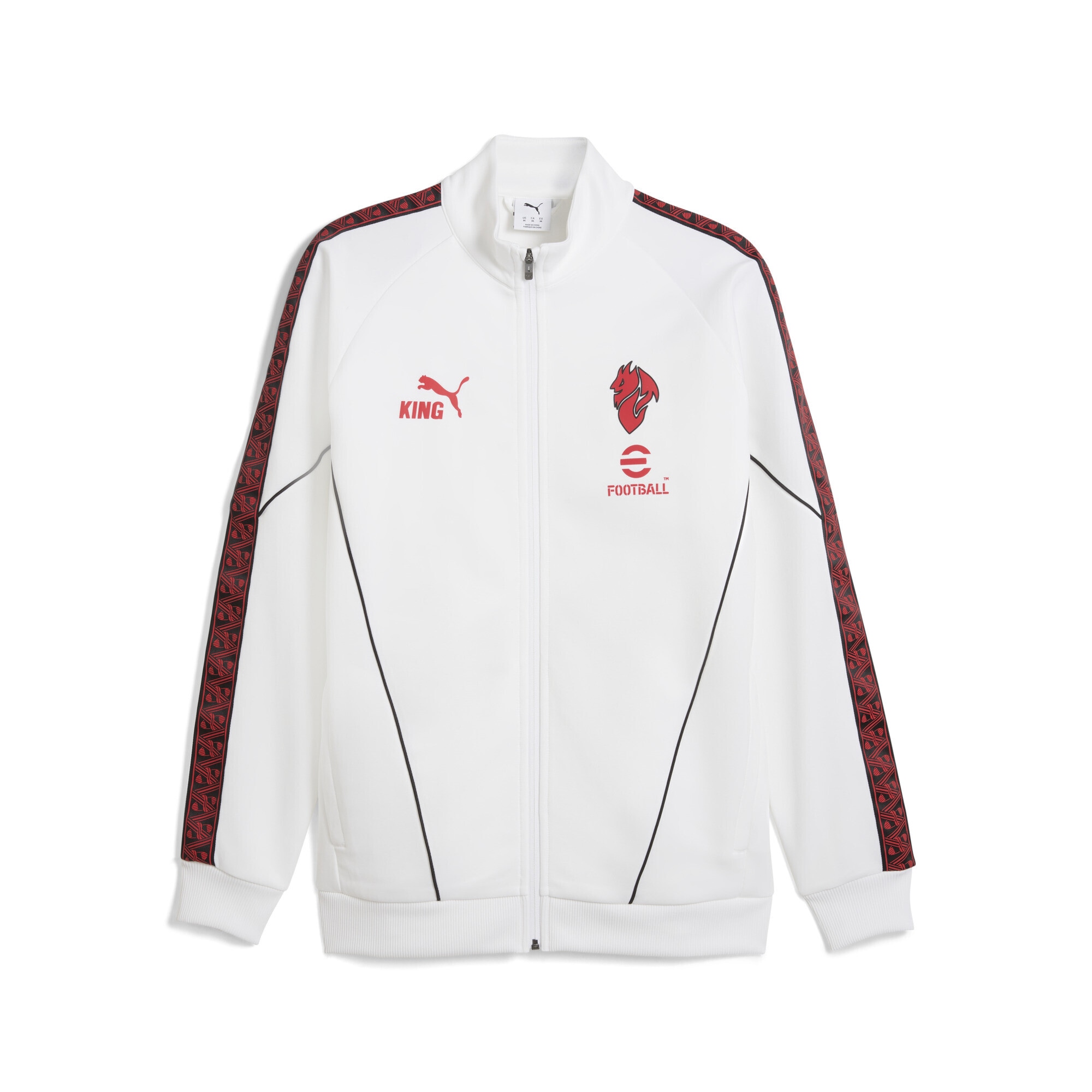 Sweatjacke PUMA "AC Milan KING Anthem Jacke Herren", Herren, Gr. XL, rot (weiß for all time rot), Obermaterial: 37% Baumwolle, 63% Polyester; Taschenfutter: 100% Polyester; Rippe: 93% Polyester, 7% Elasthan; Besatz: 100% Polyester, Sweatjacken Image