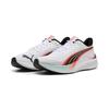 Laufschuh PUMA "Pounce Lite Laufschuhe Erwachsene", Gr. 36, weiß glowing rot, Obermaterial: Textil, Synthetik; Futter: Textil; Innensohle: Textil; Laufsohle: Gummi, Schuhe