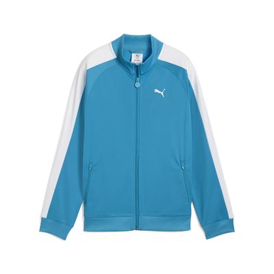 Sweatjacke PUMA "T7 ALWAYS ON Trainingsjacke Jungen", Kinder, Gr. 128, tropical blau, Obermaterial: 100% Polyester; Rippe: 2% Elasthan, 98% Polyester, Sweatjacken Image