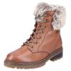 Winterboots REMONTE "ELLE-Collection", Damen, Gr. 42, braun (braun, kombiniert), Leder, Textil, casual, Schuhe, mit Kontrastnaht