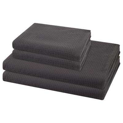 ROSS Pique 4-teilig Handtuch-Set Anthrazit Schwarz Image