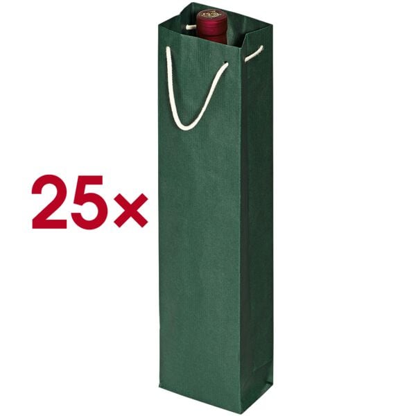 VP 25 Stück Flaschenbeutel 9,5 x 38,0 cm grün, 9.5x38 cm Image