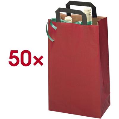 VP 50 Stück Papier-Tragetaschen »Topcraft« 40,0 x 16,0 x 45,0 cm rot