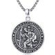St Christopher Necklace for Men 925 Sterling Silver Necklaces Saint Christopher Medal Amulet Pendant Protect Us Gifts for Women Catholic Medallions Jewelry 20+2 Chain, Sterling Silver, sterling
