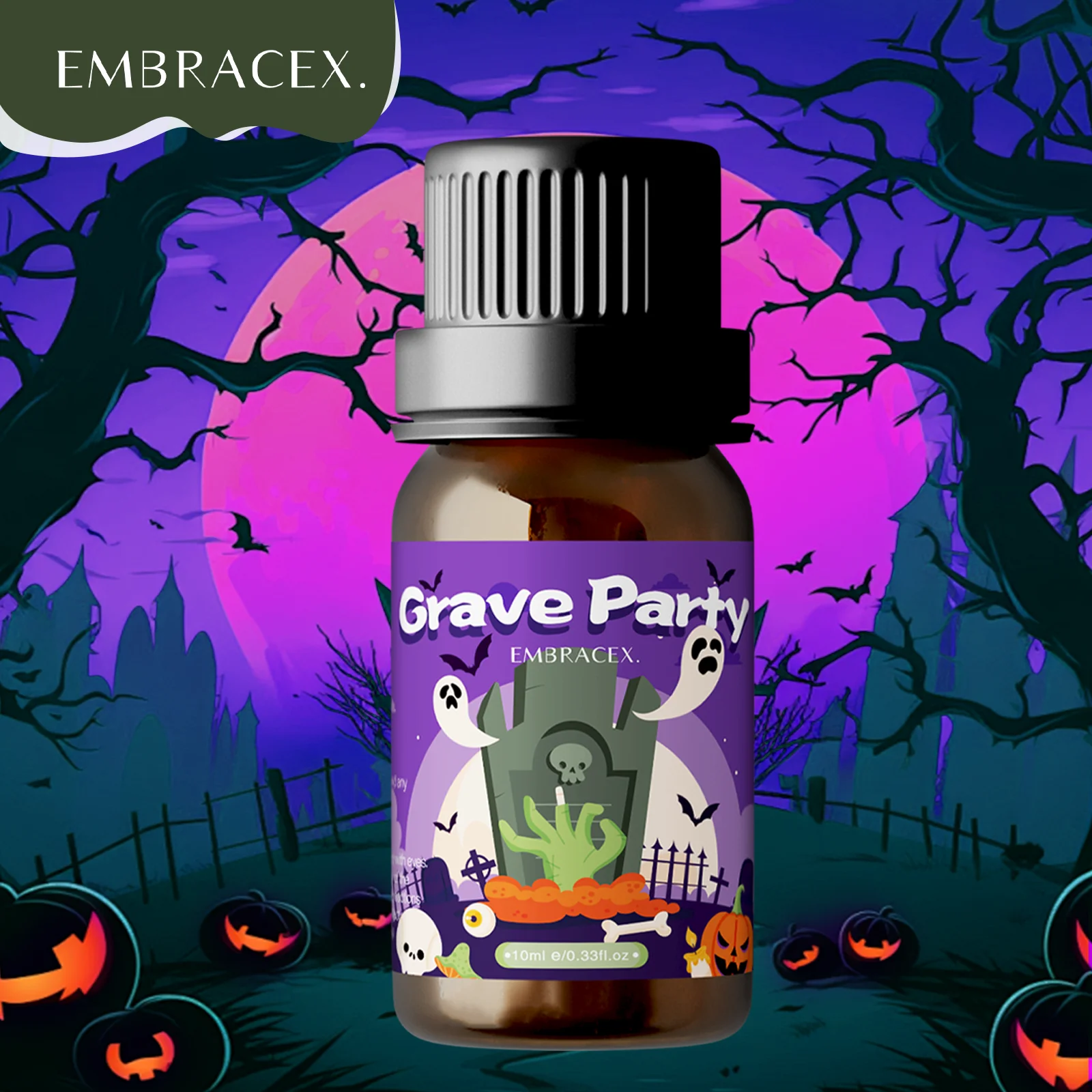 10 ml ätherische Öle für Grabpartys, Halloween-Karnevalsgeschenke, einzigartige Düfte für Diffusoren, Bäder und DIY-Halloween-Bastelarbeiten Image