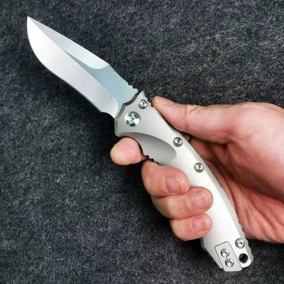 New Amphibious 137RL titanium knife M390MK Blad Titanium handle edc multitool knives utility kitchen outdoo pocket folding knife