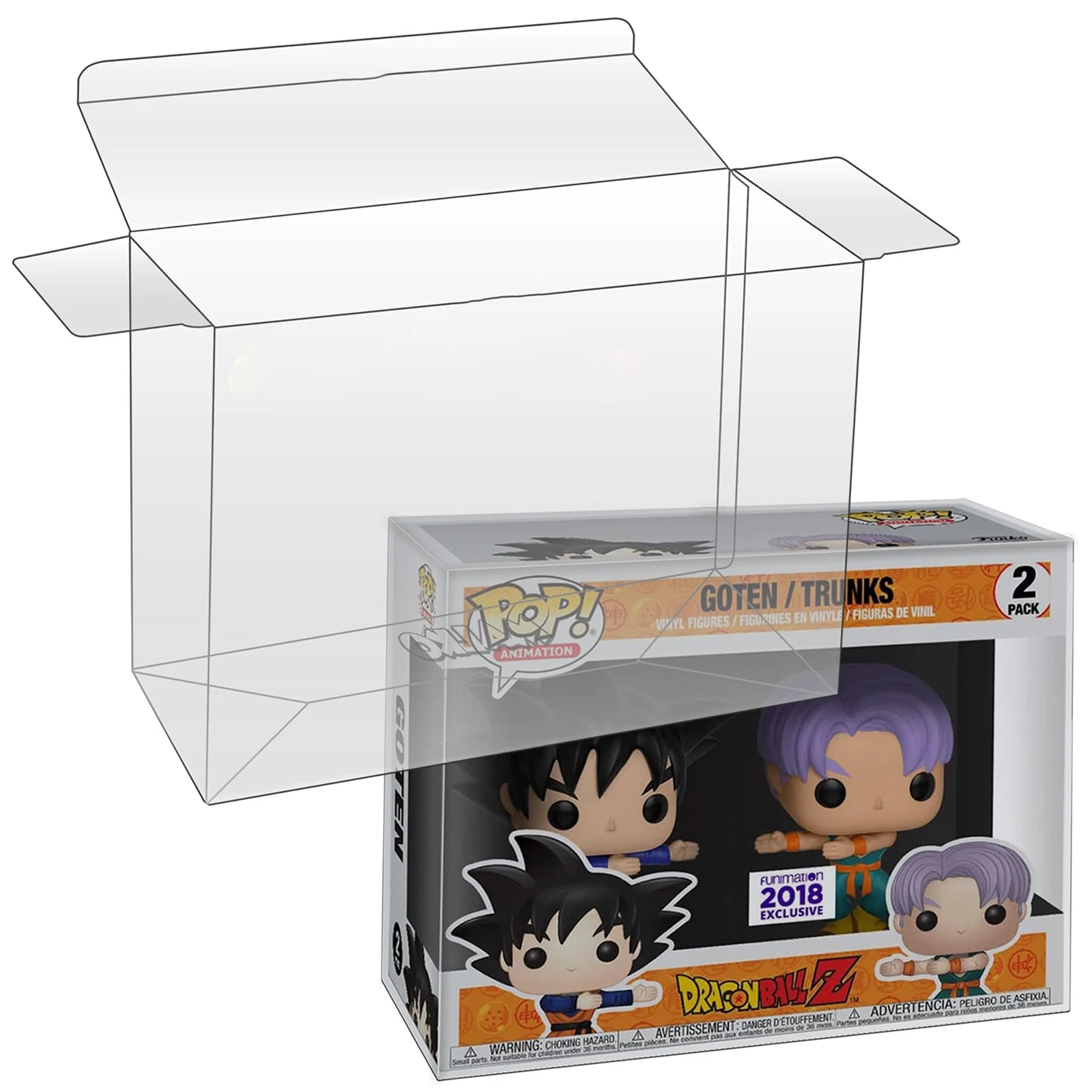 Funko Pop Protector compatibile con Funko Pop, scatole per figure in confezione da 2 per Funko - Figure in vinile pop da 4 pollici, protezione trasparente