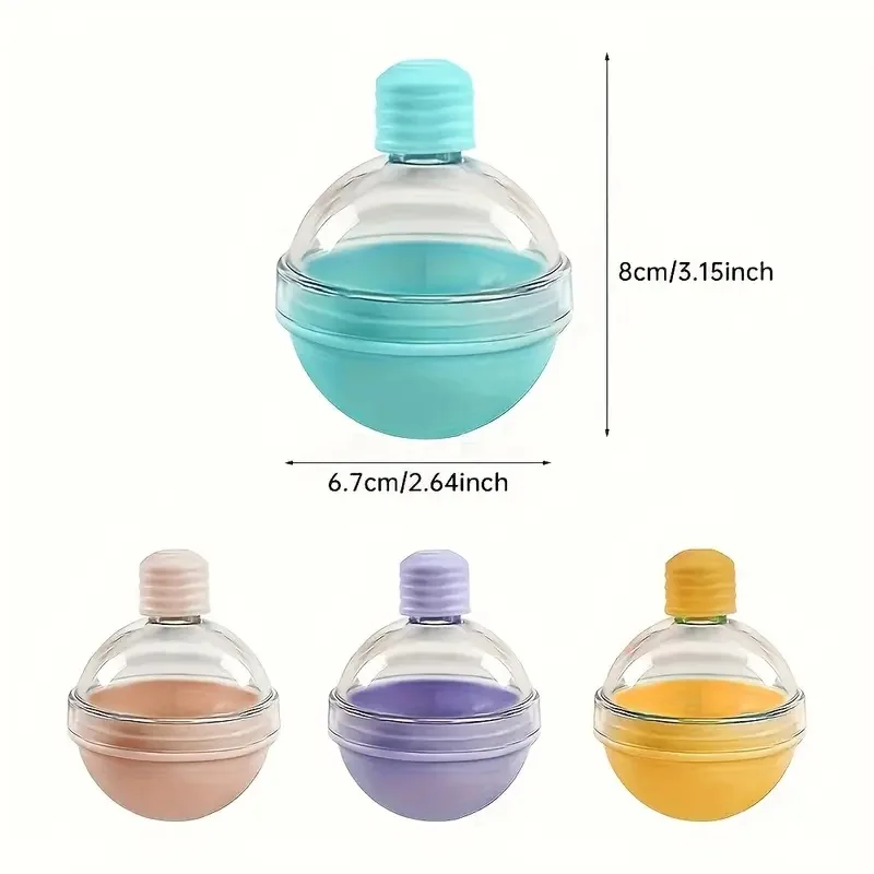 4 Stück Silikon-Eisballformen, wiederverwendbare kugelförmige Tabletts für Getränke, Vatertag, Getränkekühlung, Eiswürfelwerkzeug für jeden Anlass Image