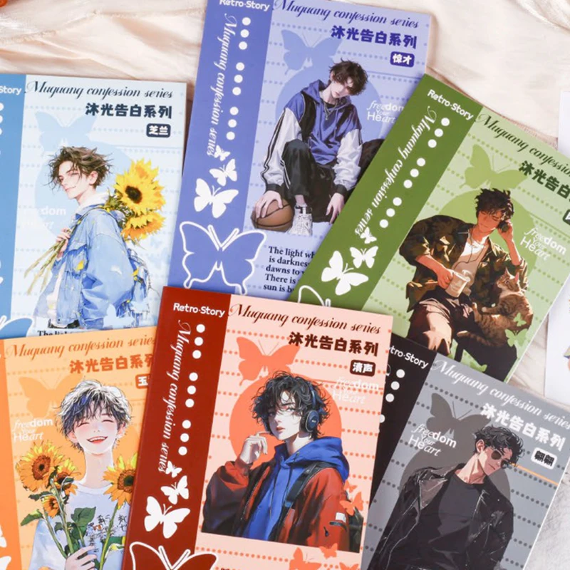 Mr Paper, Confession Series Sticker Book Series billiges Kawaii-Briefpapier Vintage-Mensenaufkleber Cartulina Para Scrapbooking Image