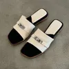 Frauen Wohnungen Hausschuhe Karree Sandalen Sommer Frau Schuhe 2025, Mode Strand Casual Schuhe Walking Flip Flip Flip Slingback Rutschen