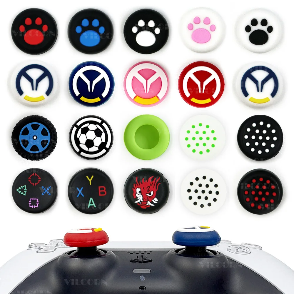 4PCS Analog Joystick Thumb-Stick Grip Caps Für Schalter 2 Joycon Kappe Silikon Gummi Joystick Kappe Protektoren Für PS5 PS4 XBOX