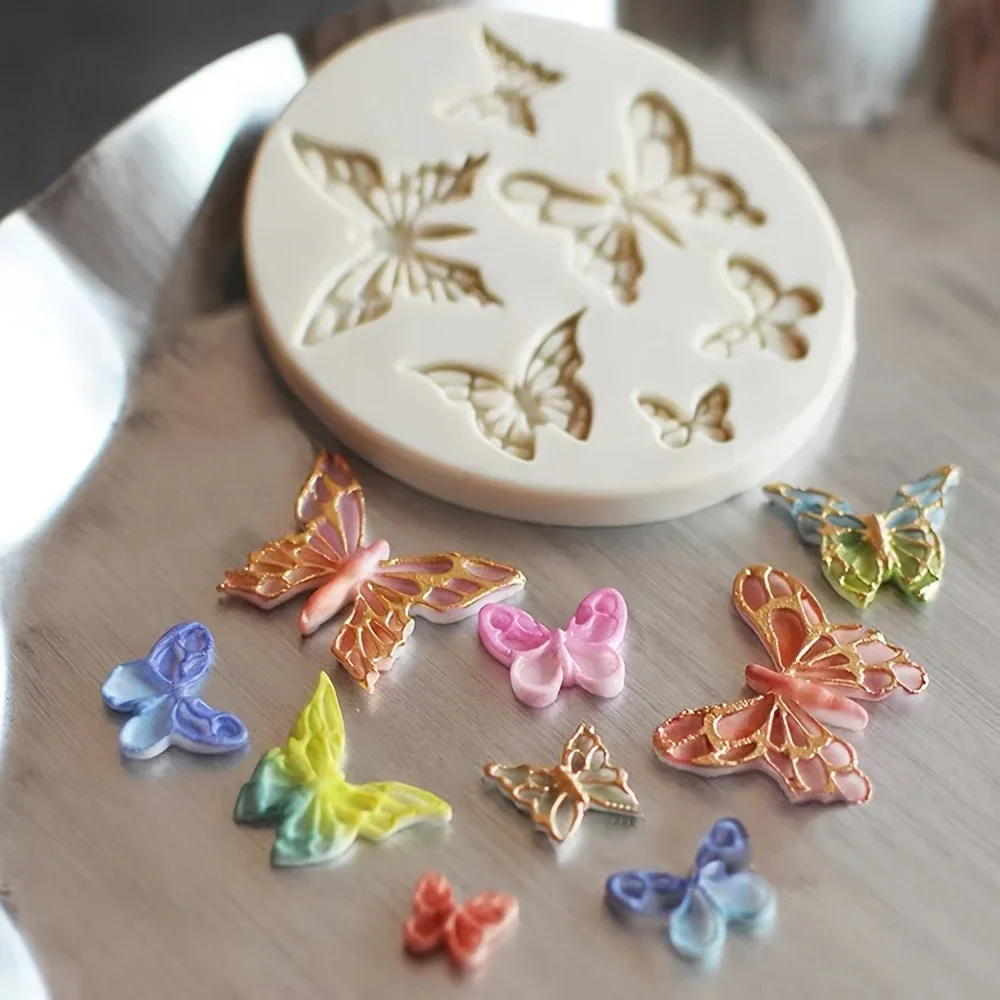 Schmetterling Fondant Silikon Sugarcraft Hochzeit Kuchen Dekorieren Werkzeuge Harz Schokolade Formen zum Backen Image