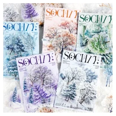 Mr. Paper, Wald- und Schnee-Themen-Aufkleberpaket, kreative Collage, Scrapbook, Notizbuch, Handyhülle, Tagebuch, dekorative Aufkleber Image