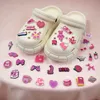 Heiße Verkäufe 1-34Pcs Rosa Schuh Charms für Crocs Zubehör Pin Schuh Armband Croc Dekorationen Schnalle Mädchen frauen Party Geschenke