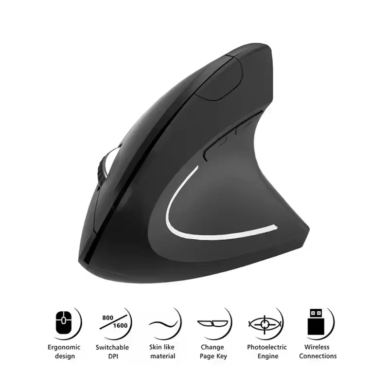 Vertikale Ergonomische Gaming Maus Drahtlose Wiederaufladbare Gamer Mause Kit Optische 2,4G Maus Für Computer PC Laptop Desktop USB Mäuse