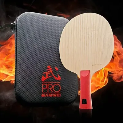 SANWEI V5 Pro Black Label Tischtennisschläger 7-lagiges reines Holz OFF+ Ping-Pong-Klinge Offensive Attack mit Loop-Drive Image