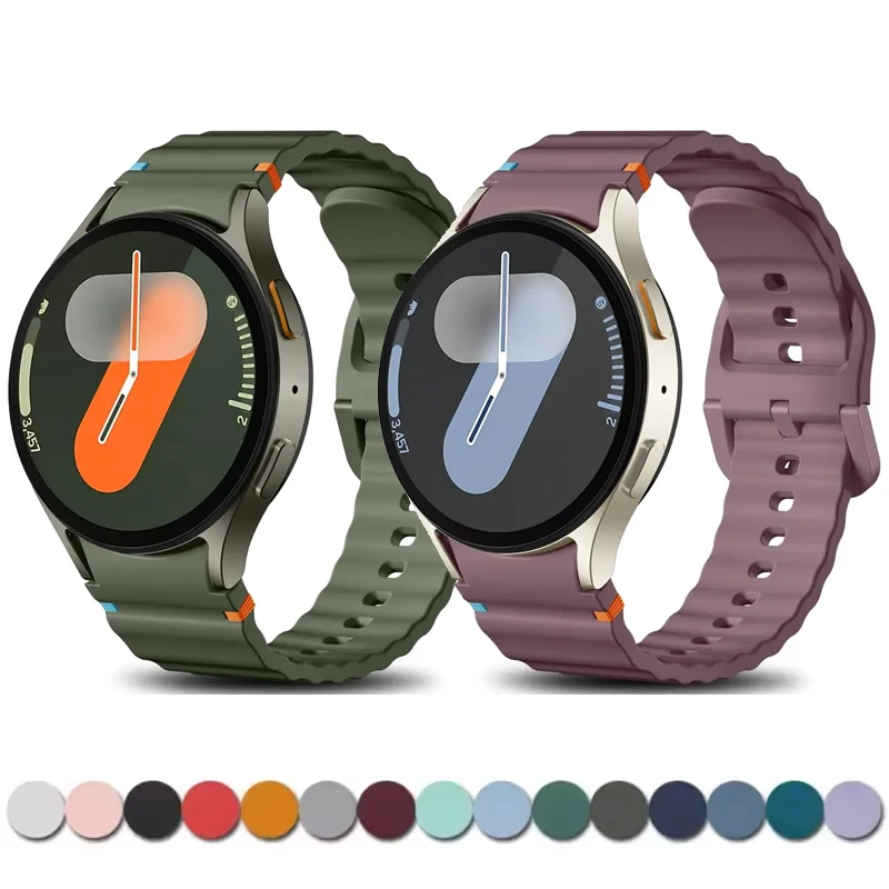 Sportarmband für Samsung Galaxy Watch 7/6/FE/5 pro/4 Classic 44 mm 40 mm 47 mm Silikonarmband ohne Lücken Correa Galaxy Watch 7 Armbänder Image