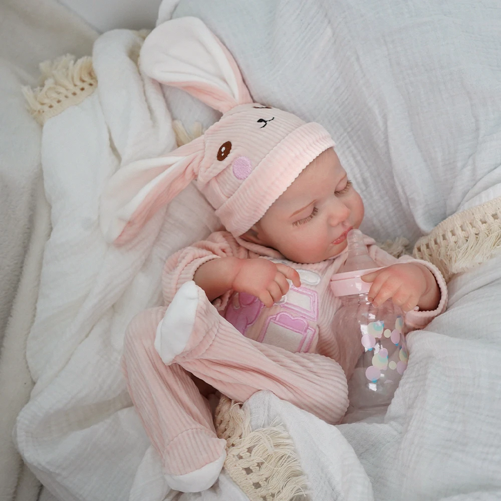 17 zoll Baby Puppen Mädchen Lebensechte Reborn Puppen Ganzkörper Vinyl Reborn Baby Puppe Mädchen Puppe Spielzeug Geburtstag Geschenke