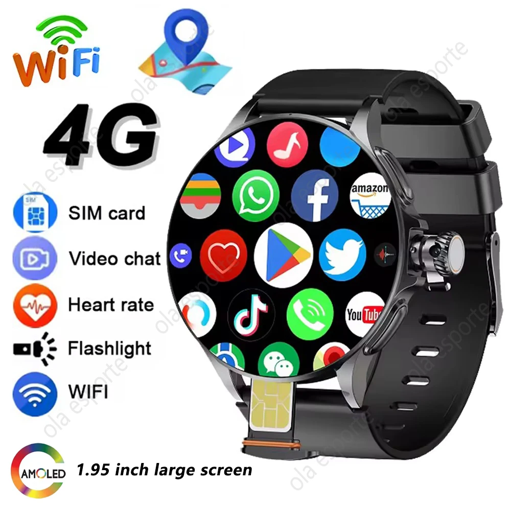 2025 neue GT200 Smart Uhr Männer Frauen AMOLED Display 4G + 32G GPS HD Kamera Video Anruf NFC 4G SIM Karte Smartwatch Für Android IOS Image