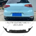 Per VW Golf MK7 MK7.5 GTI GTD GTE TSI TDI R-Line (Non per R) 2013-2019 (con luce) Paraurti nero Labbro Baule posteriore Diffusore Spoiler