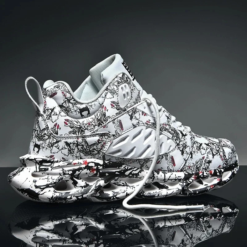 2024 nuove scarpe da basket da uomo scarpe da ginnastica da basket antiscivolo scarpe da passeggio da allenamento scarpe da ginnastica sportive leggere da uomo Plus size 46