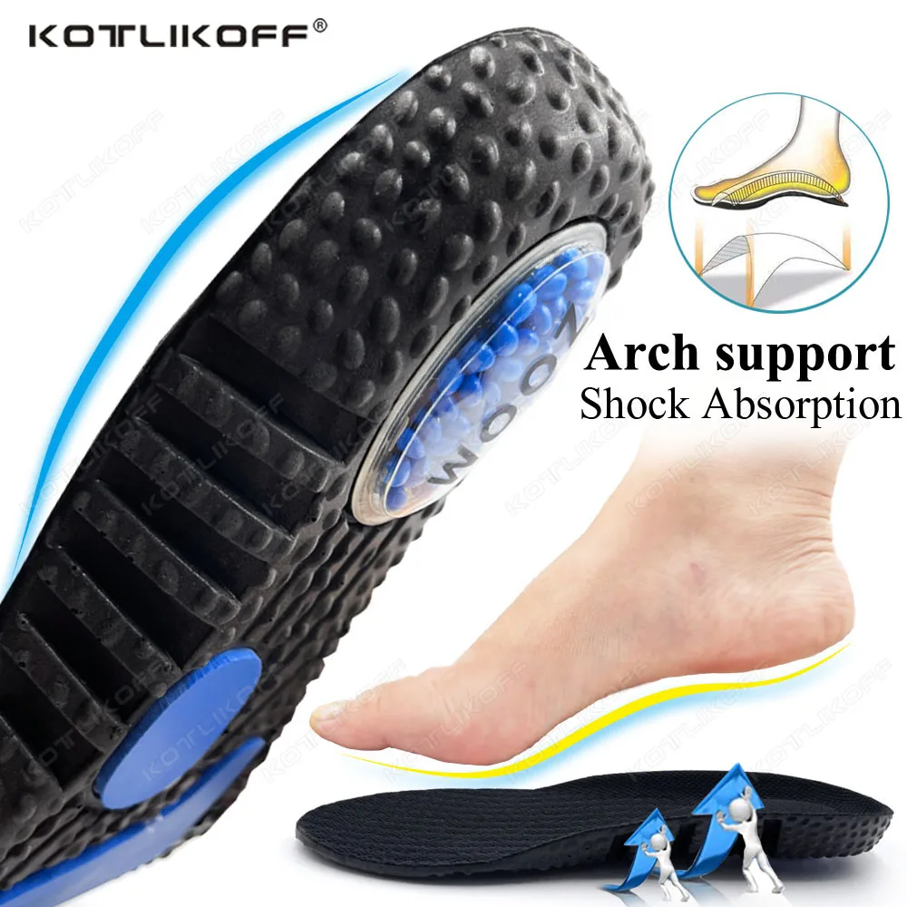 1/2 Paar Verdickung Super Stoßdämpfung Sport Einlegesohlen Weiche Bequeme Elastische Schuh Pads Atmungsaktive Entlasten Ferse Schmerzen Einlegesohle Image