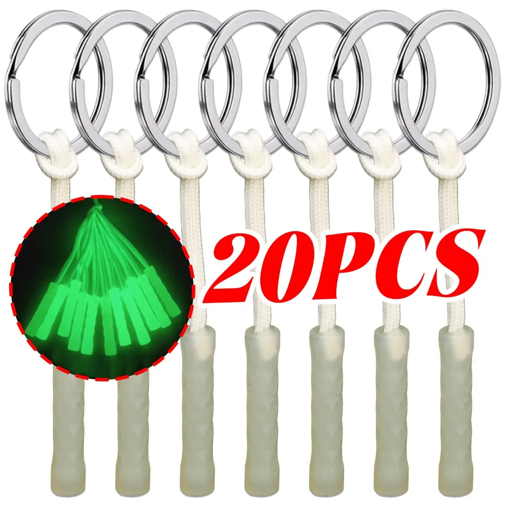 Auto-Schlüsselanhänger, leuchtendes Schwanzseil, leuchtet im Dunkeln, Positionierung für Camping, Zelt, Rucksack, Reißverschluss, Zugschnur, Outdoor, Wandern, Schlüsselzubehör Image