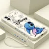 Disneys Super Cute Stitchs Paar Hülle für Huawei P50 P40 P30 Nova 9SE 8 8i Mate 40 30 20 Pro Lite P Smart 2021 mit Handschlaufe