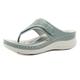 Womens Sandals Orthopedic Sandals for Womens Comfortable Flip Flops(Green,6.5 UK)