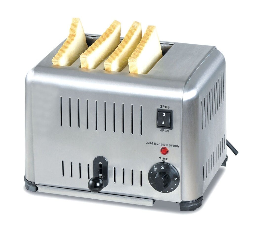 Ristoattrezzature 4-Scheiben-Toaster – Edelstahl – 220 V / 2 kW Image