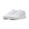 Sneaker PUMA "Carina 3.0 Sneakers Damen", Gr. 40, weiß (weiß silber mist gray), Obermaterial: Leder, Synthetik; Futter: Textil; Innensohle: Textil; Laufsohle: Gummi, Schuhe