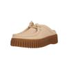 Slipper CLARKS "Torhill Mule", Damen, Gr. 39, beige, Leder, casual, Schuhe, mit Contour Cushion-Fußbett