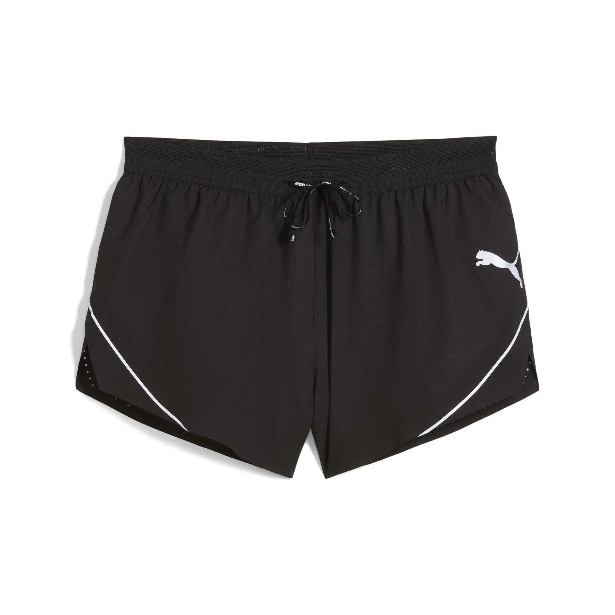 Laufshorts PUMA "RACEDAY ULTRAWEAVE 3" Split Shorts Herren", Herren, Gr. XS, Normalgrößen, schwarz, Obermaterial: 100% Polyester; Innenhose: 100% Polyester; Unterer Bund: 89% Polyester, 11% Elasthan, unifarben, regular fit, Hosen Image