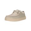 Mokassin CLARKS "Torhill Low", Herren, Gr. 42,5, weiß, casual, Schuhe, mit markanter, gerippter Sohle