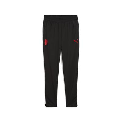 Sporthose PUMA "AC Milan Trainingshose Herren", Herren, Gr. XS, Normalgrößen, rot (schwarz for all time rot), Obermaterial: 100% Polyester; Besatz: 12% Elasthan, 88% Polyester; Einsatz: 100% Polyester, bedruckt, slim fit, Hosen