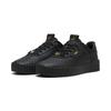 Sneaker PUMA "Carina 3.0 Luxe Sneakers Damen", Gr. 35.5, schwarz (schwarz gold), Obermaterial: Leder, Synthetik; Futter: Textil, Synthetik; Innensohle: Textil; Laufsohle: Gummi, Schuhe