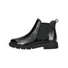 Ankleboots PAUL GREEN "Paul Green Stiefelette Leder/Textil", Damen, Gr. 38, schwarz (schwarz lack), Leder, Textil, casual, Schuhe