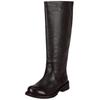 Stiefel FELMINI "Felmini Stiefel Leder", Damen, Gr. 38, grau (dunkelgrau), Leder, casual, Schuhe
