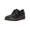 Sneaker CLARKS "Sharon Rae", Damen, Gr. 35,5, schwarz, Leder, casual, Schuhe, mit ultrabequemem OrthoLiteÂ HybridÂ Fußbett