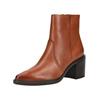 Stiefelette PAUL GREEN "Paul Green Stiefelette Glattleder", Damen, Gr. 38, braun (cognac), Glattleder, casual, Schuhe