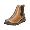 Stiefelette FLY LONDON "Fly London Stiefelette Leder/Textil", Damen, Gr. 38, braun (camel), Leder, Textil, casual, Schuhe