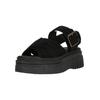 Sandale CLARKS "Evamar", Damen, Gr. 37, schwarz, Leder, casual, Schuhe, mit Komfort-Features